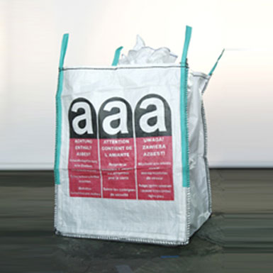 Asbest Big Bag 110 x 110 x 115 cm mit Schürze